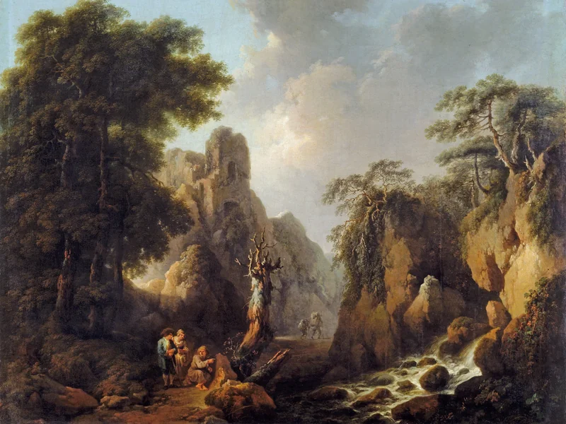 1749-Laurenz Janscha - Paesaggio con rovine